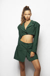CROP BLAZER - Green