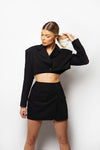 CROP BLAZER - Black